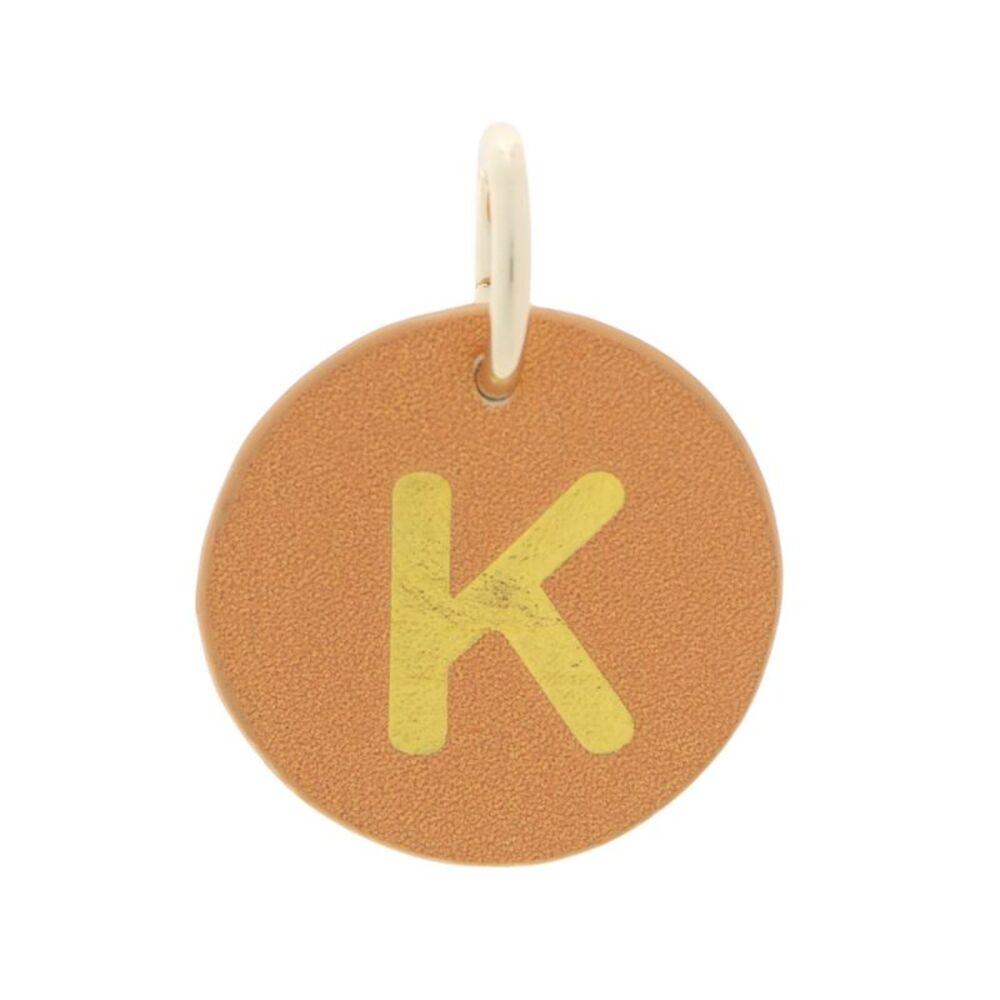 The Cuddle Collab Wear & Share Charm Faux Leather "K" Monogram in Brown